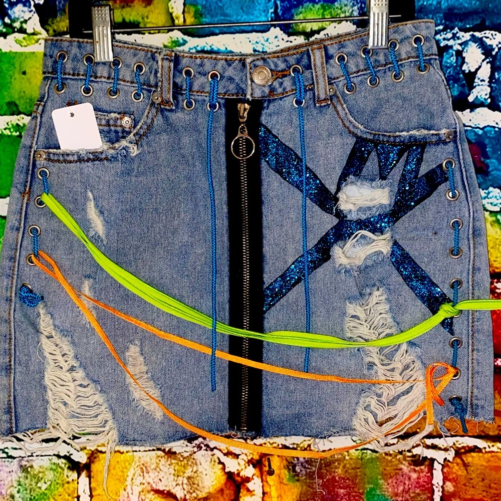 Hand Painted 🎨 Jean Skirts